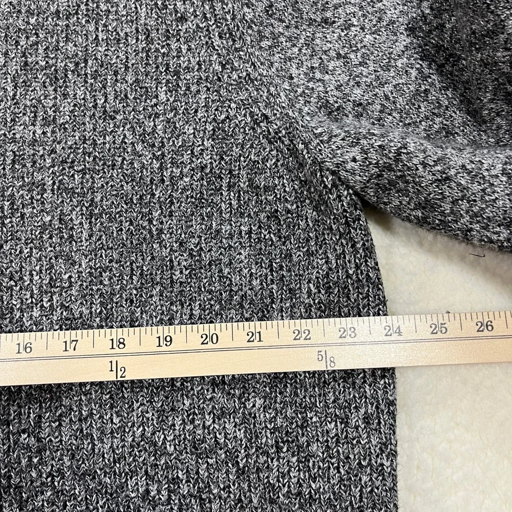 Old Navy Sweater Mens XXL Gray Shawl Neck Pullover Marled Knit Ribbed